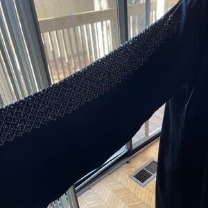 Black Dress with Beaded Sleeves